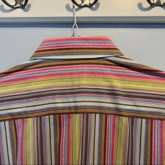 Robert Graham Colorful Striped Button Down Collared Shirt - Picture 8 of 11